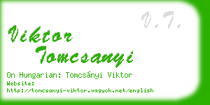 viktor tomcsanyi business card