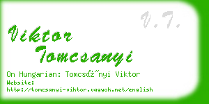 viktor tomcsanyi business card